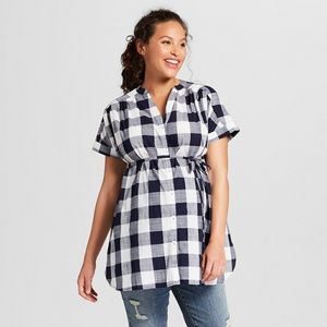 🎉 Maternity B1G1 FREE 🎉 Gingham Button Down Maternity Shirt